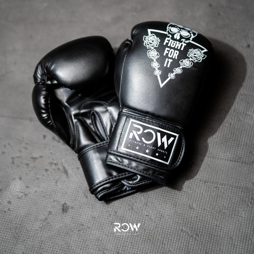 GUANTE BOXEO NEGRO FRASE